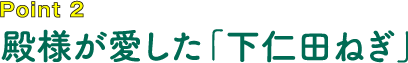 殿様が愛した「下仁田ねぎ」